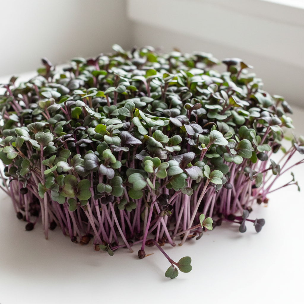 Microgreens: Red Acre Cabbage: Planted to order: 10 -14 days.