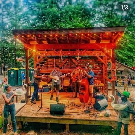 Outdoor concert in Saxapahaw, North Carolina