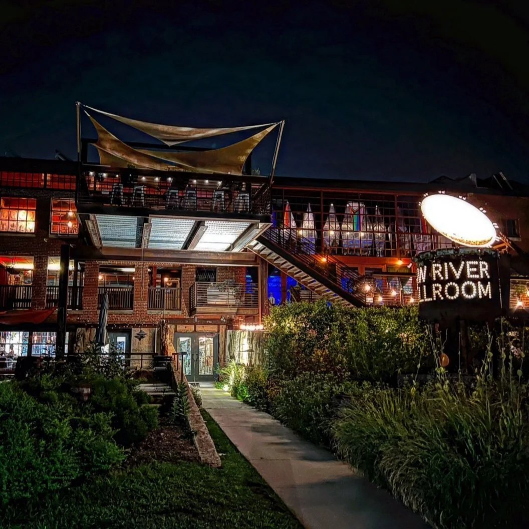 The Haw River Ballroom at night