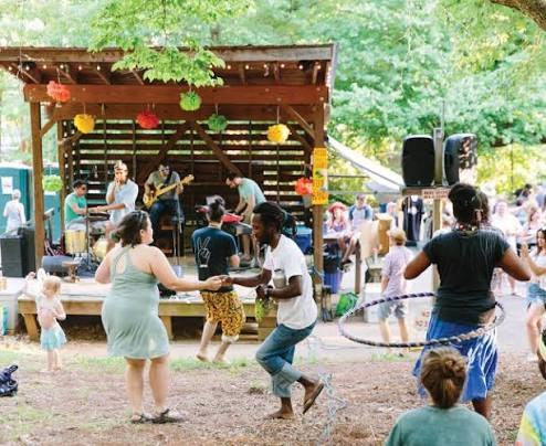 A festival in downtown Saxapahaw